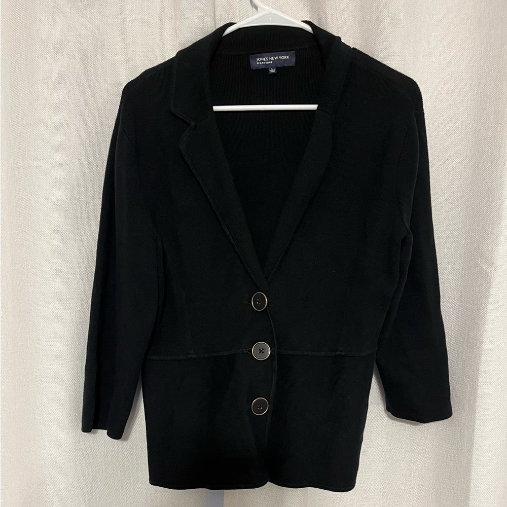 Black sweater-blazer by Jones New York (size Large)